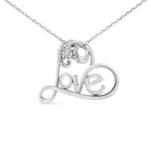 Stunning .16ct Diamond Accent Love Heart Necklace