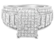 14k White Gold 2.01ct Diamond Composite Ring