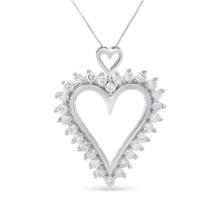 Elegant Round 1.75ct Diamond Open Heart Necklace