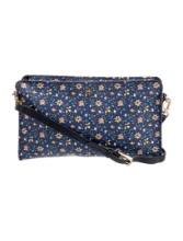 Tory Burch Blue Gold-tone Hdw Zip Cls Evening Bag