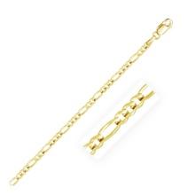 10k Gold Solid Figaro Chain 3.0mm