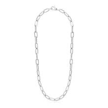 Sterling Silver Wide Paperclip Necklace