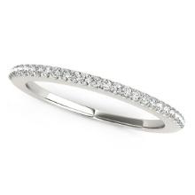 14k Wgold .12ct Diamond Pave Scallop Setting Band