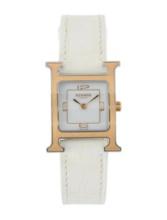 Hermes Heure H Ss White Dial Quartz Women's 24mm