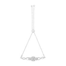 Elegant .10ct Diamond Frame Heart-sides Necklace