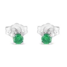 Classic Round .25ct Green Diamond Earrings