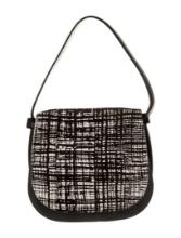 Salvatore Ferragamo Black Ponyhair Flap Shldr Bag