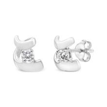 Round Cut .10ct Diamond Earrings
