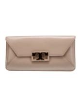 Tory Burch Patent Leather Gold-tone Hdw Clutch