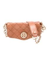 Tory Burch Brown Leather Snap Crossbody Bag
