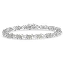 Elegant 1.50ct Diamond X-link Tennis Bracelet