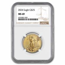 2024 1/2 Oz American Gold Eagle Ms-69 Ngc