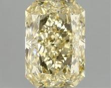 Fancy Yellow Radiant Cut 1.09ct Vvs2 Lab Diamond