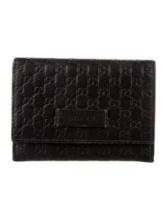 Gucci Black Embossed Lthr Microguccissima Wallet