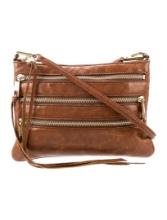 Rebecca Minkoff Brown Lthr Antiqued Crossbody Bag