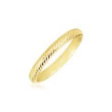 14k Gold Textured Comfort Fit Wedding Band