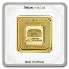 1oz Gold Square Geiger Edelmetalle Capsuled Assay
