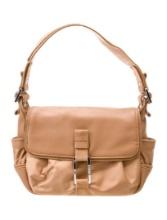 Furla Neutrals Leather Zip Closure Shoulder Bag