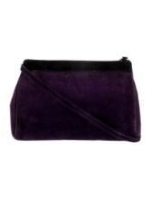 Salvatore Ferragamo Purple Suede Snap Evening Bag