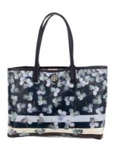 Tory Burch Floral Print Gold-tone Hardware Tote