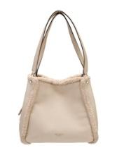 Kate Spade Neut Leather Faux Fur Snap Shldr Bag