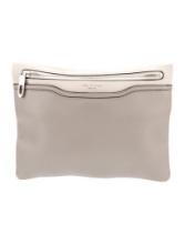 Rag & Bone Grey Leather Zip Closure Portfolio