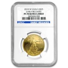 2010-w 1/2oz Pf Gold Eagle Pf70 Ucam Early