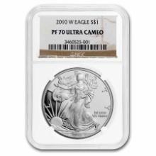 2010-w 1 Oz Ag American Silver Eagle Pf-70 Ngc