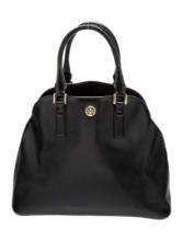 Tory Burch Black Saffiano Leather Top Handle Bag