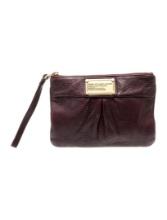 Marc Jacobs Burgundy Leather Gold-tone Hdw Clutch