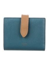 Celine Blue Leather French Snap Closed Purse