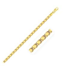 14k Gold Heart Bracelet 3.3mm