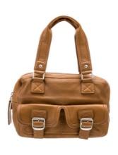 Michael Kors Brown Leather Zip Cls Shldr Bag