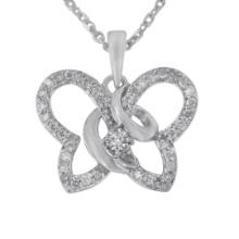 Stunning .24ct Diamond Butterfly Necklace