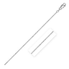14k White Gold Diamond-cut Bead Chain 0.9mm