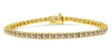 14k Goldpl 8.00ct Diamond Classic Tennis Bracelet