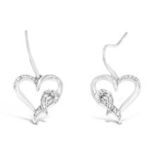 Lovely .09ct Diamond Heart Earrings