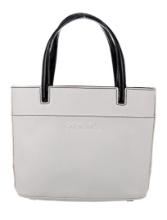 Escada Black & White Leather Top Handle Bag