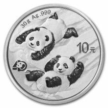 2022 China 10 Yuan 30 Gram Silver Panda Bu