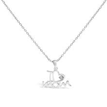 Elegant .03ct Diamond I Love Mom Heart Necklace