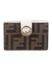 Fendi Brown 2019 Zucca Embossed Ff Logo Wallet