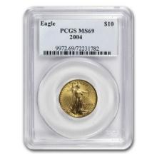 2004 1/4 Oz American Gold Eagle Ms-69 Pcgs