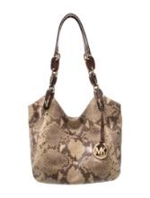 Michael Kors Neutrals Embossed Leather Shldr Bag