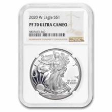 2020-w 1 Oz American Silver Eagle Pf-70 Ucam Ngc