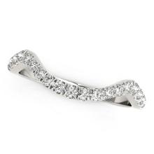 14k Wgold Round .18ct Diamond Curved Style Band