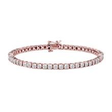 10k Gold-pl. 1.13ct Diamond Tennis Bracelet