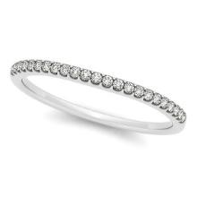 14k Wgold Round .09ct Diamond Wedding Band