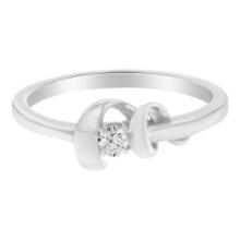 10k Gold Round .10ct Diamond Solitaire Ring