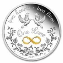 2024 Australia 1 Oz Silver One Love Proof Coin