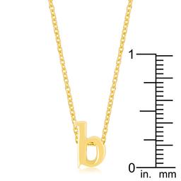 Gold-pl. Initial "b" Necklace